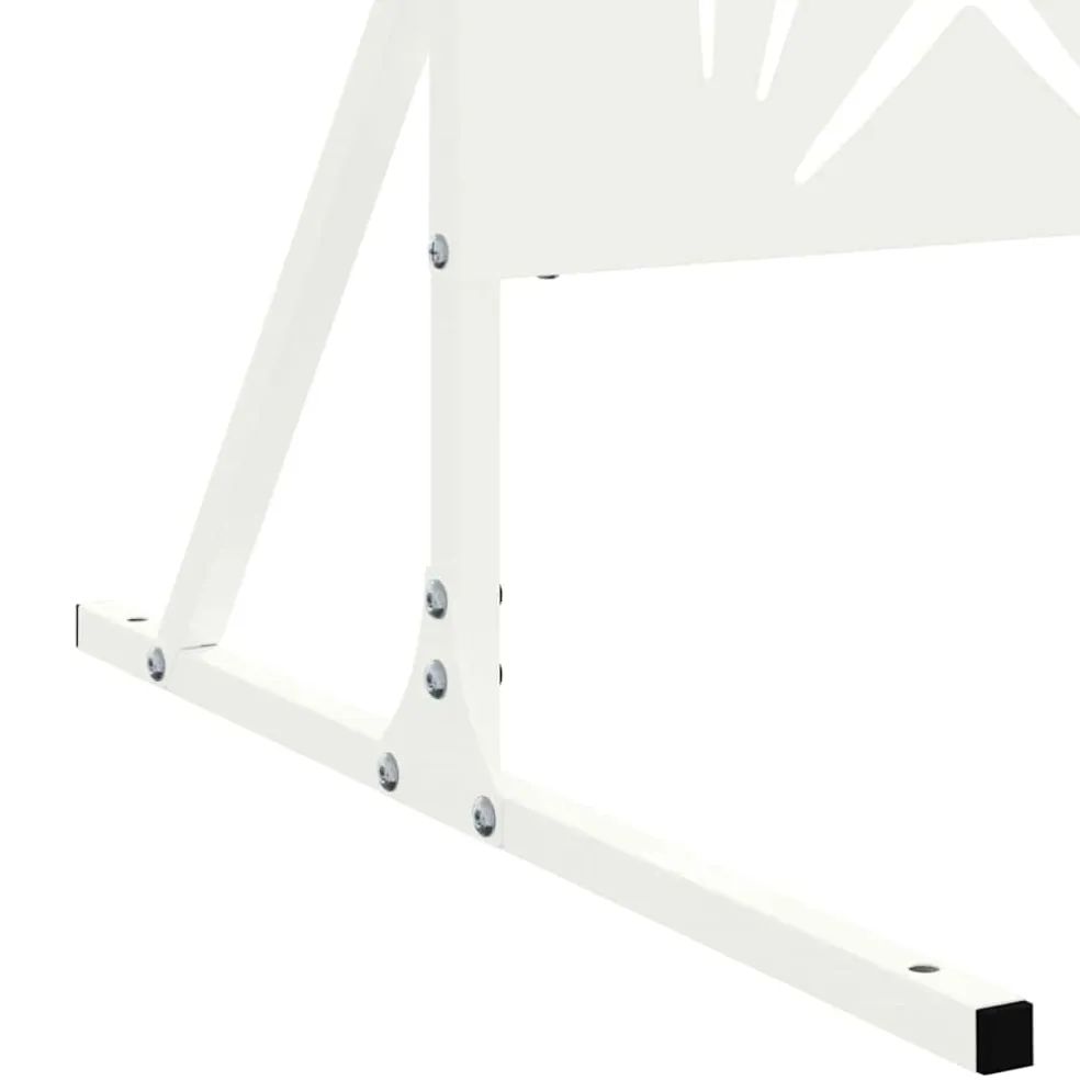 vidaXL Privacyscherm 100 x 50 x 180 cm Staal Wit