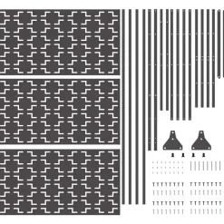 vidaXL Privacyscherm 100 x 50 x 180 cm Staal Zwart