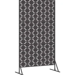 vidaXL Privacyscherm 100 x 50 x 180 cm Staal Zwart