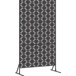 vidaXL Privacyscherm 100 x 50 x 180 cm Staal Zwart