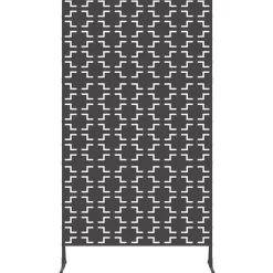 vidaXL Privacyscherm 100 x 50 x 180 cm Staal Zwart