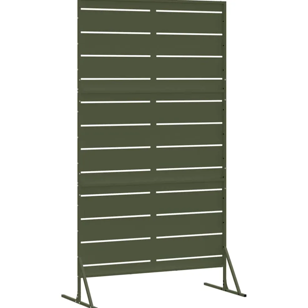 vidaXL Privacyscherm 100 x 50 x 180 cm Staal Olijfgroen