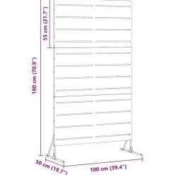 vidaXL Privacyscherm 100 x 50 x 180 cm Staal Olijfgroen