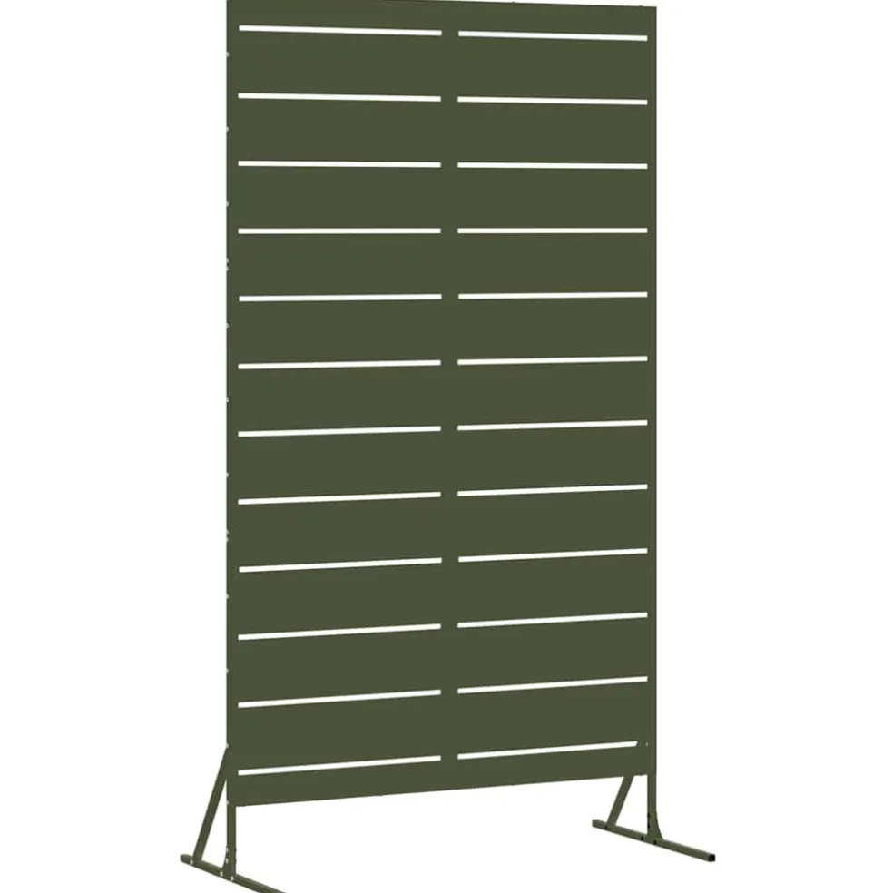 vidaXL Privacyscherm 100 x 50 x 180 cm Staal Olijfgroen