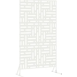 vidaXL Privacyscherm 100 x 50 x 180 cm Staal Wit