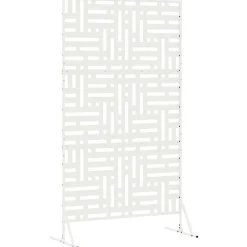 vidaXL Privacyscherm 100 x 50 x 180 cm Staal Wit