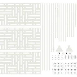 vidaXL Privacyscherm 100 x 50 x 180 cm Staal Wit