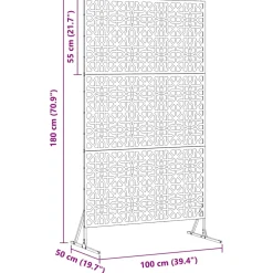 vidaXL Privacyscherm 100 x 50 x 180 cm Staal Olijfgroen