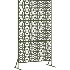 vidaXL Privacyscherm 100 x 50 x 180 cm Staal Olijfgroen