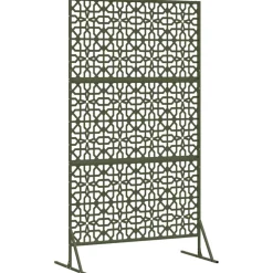 vidaXL Privacyscherm 100 x 50 x 180 cm Staal Olijfgroen