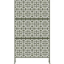 vidaXL Privacyscherm 100 x 50 x 180 cm Staal Olijfgroen
