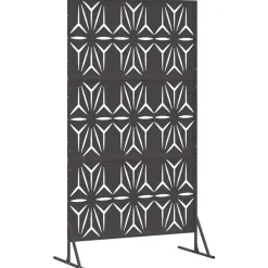 vidaXL Privacyscherm 100 x 50 x 180 cm Staal Zwart