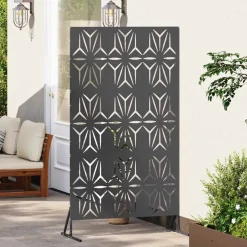 vidaXL Privacyscherm 100 x 50 x 180 cm Staal Zwart