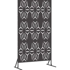 vidaXL Privacyscherm 100 x 50 x 180 cm Staal Zwart