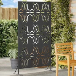 vidaXL Privacyscherm 100 x 50 x 180 cm Staal Zwart