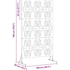 vidaXL Privacyscherm 100 x 50 x 180 cm Staal Zwart