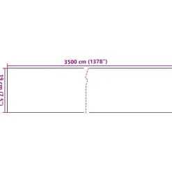 vidaXL Privacystrip 35x0,19 m PVC wit