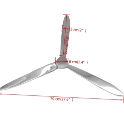 vidaXL Propeller voor aan de muur 70 cm aluminium zilver