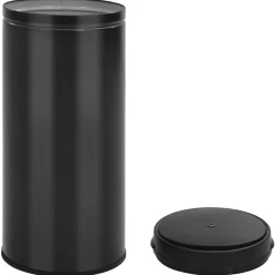 vidaXL Prullenbak met automatische sensor 80 L koolstofstaal zwart