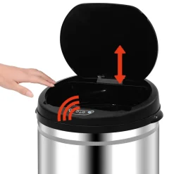 vidaXL Prullenbak met automatische sensor 40 L roestvrij staal
