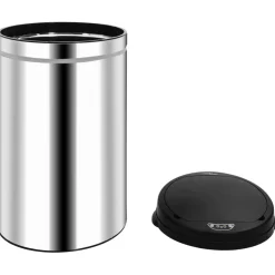 vidaXL Prullenbak met automatische sensor 40 L roestvrij staal
