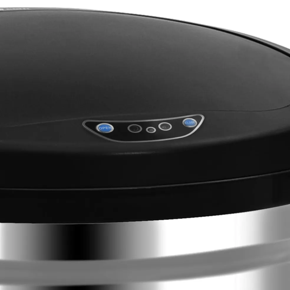 vidaXL Prullenbak met automatische sensor 40 L roestvrij staal
