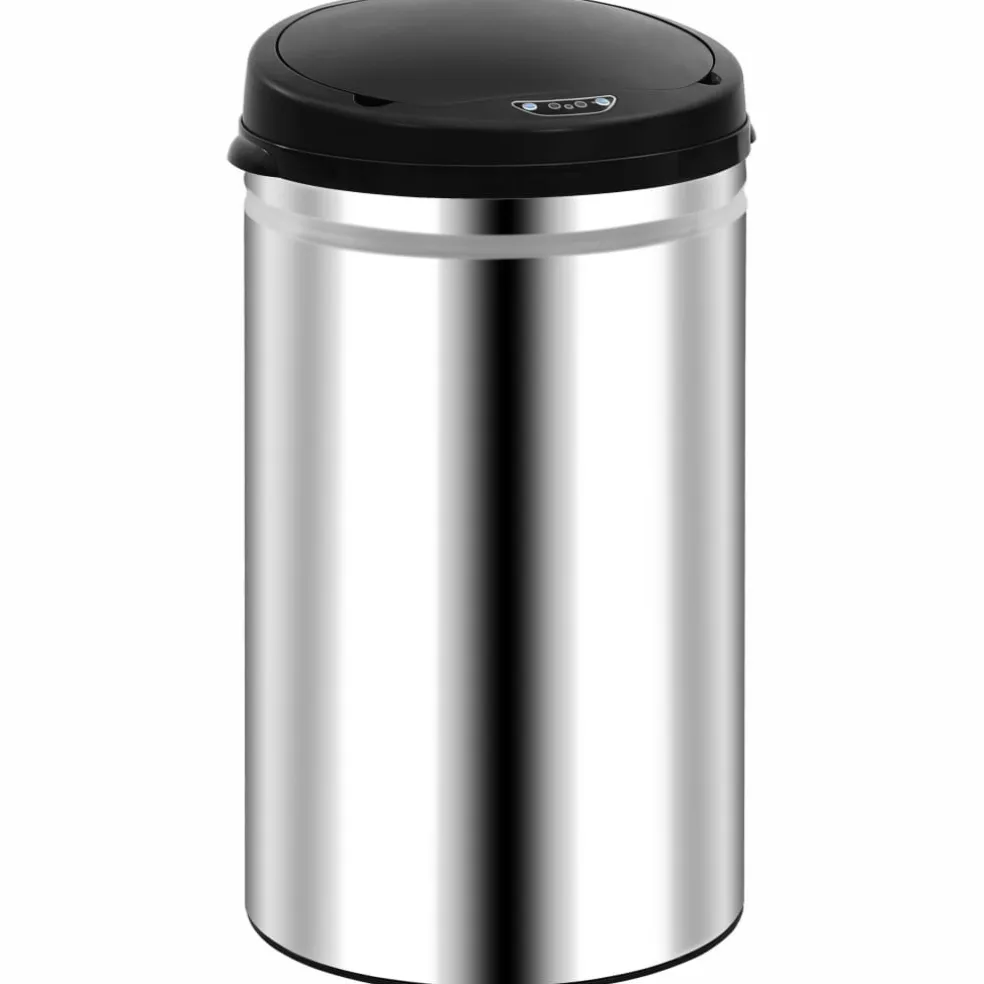 vidaXL Prullenbak met automatische sensor 40 L roestvrij staal