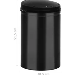 vidaXL Prullenbak met automatische sensor 60 L roestvrij staal