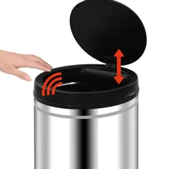 vidaXL Prullenbak met automatische sensor 80 L roestvrij staal