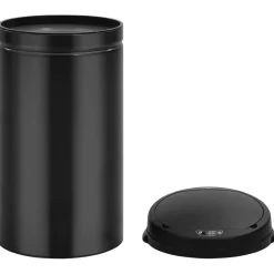 vidaXL Prullenbak met automatische sensor 50 L koolstofstaal zwart