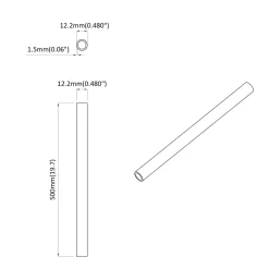 vidaXL PVC Pijp 2 st Wit 12,2 x 1,8 x 500 mm PP en PE