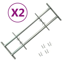 vidaXL Raambeveiligingen verstelbaar 2 st 700-1050 mm