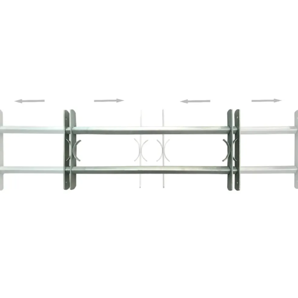 vidaXL Raambeveiligingen verstelbaar 2 st 1000-1500 mm
