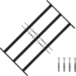 vidaXL Raam Beveiligingsgrill 75,5 x 45 cm Gegalvaniseerd staal
