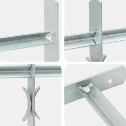 vidaXL Raambeveiliging verstelbaar met 4 dwarsstangen 500-650 mm