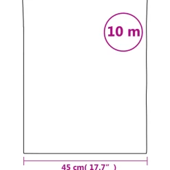 vidaXL Raamfolie mat 45x1000 cm PVC wit