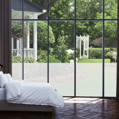 vidaXL Raamfolie mat 0,9x5 m PVC grijs