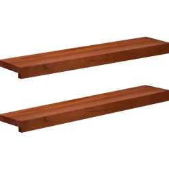 vidaXL Raamkozijnen 2 st Bruin 70 x 15 x 2 cm Massief beukenhout