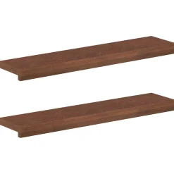 vidaXL Raamkozijnen 2 st Donkerbruin 70 x 15 x 2 cm Massief Eikenhout
