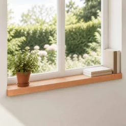 vidaXL Raamkozijnen 2 st Geolied 80x 15 x 2 cm Massief beukenhout