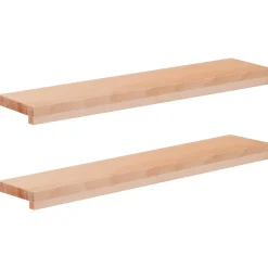 vidaXL Raamkozijnen 2 st Naturel 70 x 15 x 2 cm Massief beukenhout