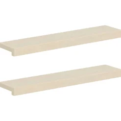 vidaXL Raamkozijnen 2 st Wit 70 x 15 x 2 cm Massief Eikenhout