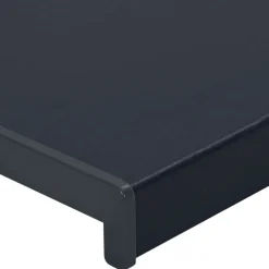 vidaXL Raamsokkel Antraciet met houten nerf 60 x 45 x 4,5 cm PVC