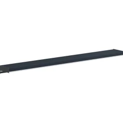vidaXL Raamsokkel Antraciet met houten nerf 60 x 15 x 4,5 cm PVC