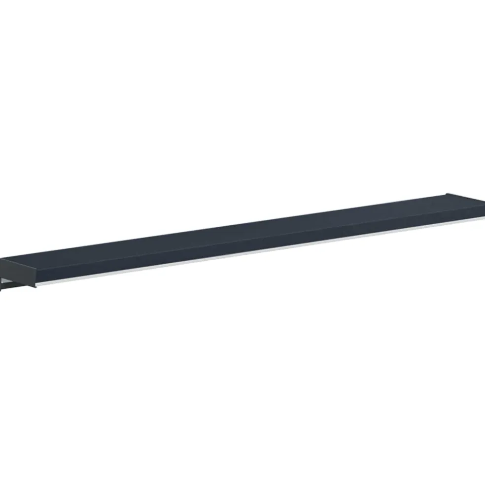 vidaXL Raamsokkel Antraciet met houten nerf 60 x 15 x 4,5 cm PVC