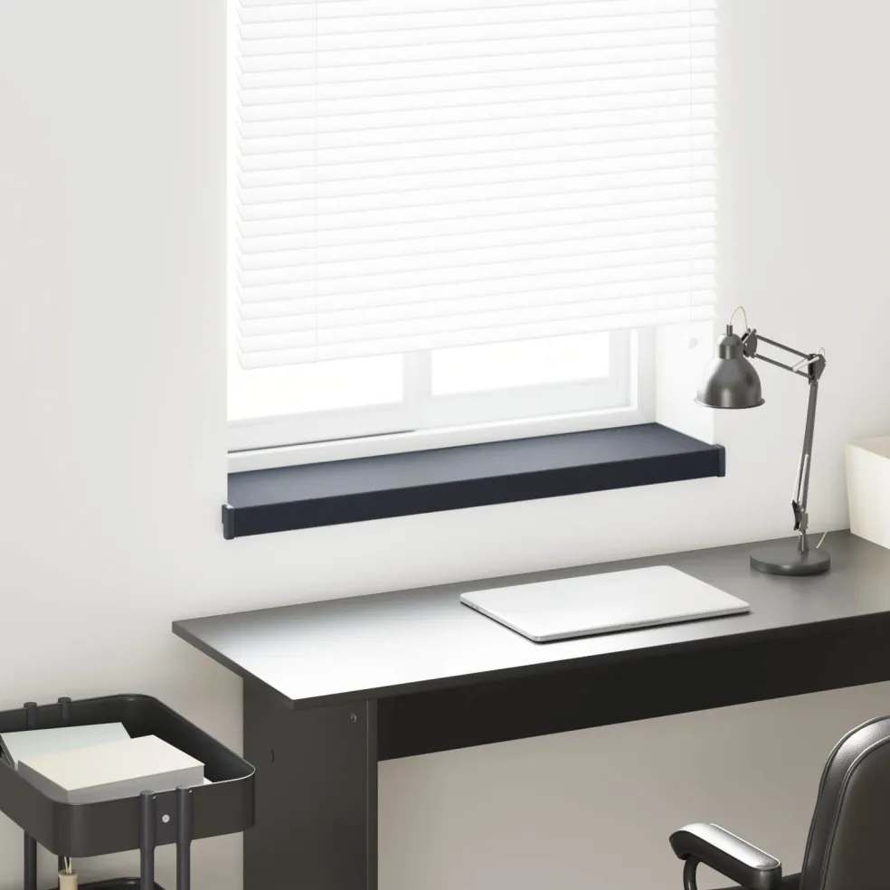 vidaXL Raamsokkel Antraciet met houten nerf 60 x 20 x 4,5 cm PVC