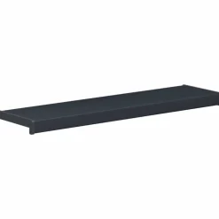 vidaXL Raamsokkel Antraciet met houten nerf 60 x 20 x 4,5 cm PVC