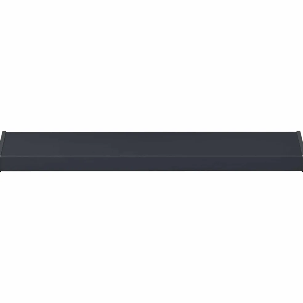 vidaXL Raamsokkel Antraciet met houten nerf 60 x 20 x 4,5 cm PVC