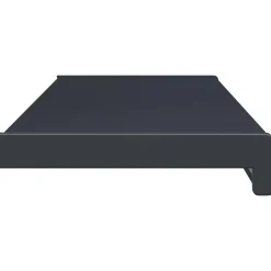 vidaXL Raamsokkel Antraciet met houten nerf 60 x 20 x 4,5 cm PVC