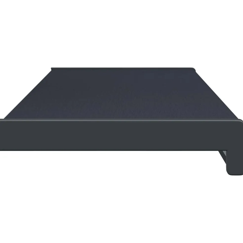 vidaXL Raamsokkel Antraciet met houten nerf 60 x 20 x 4,5 cm PVC